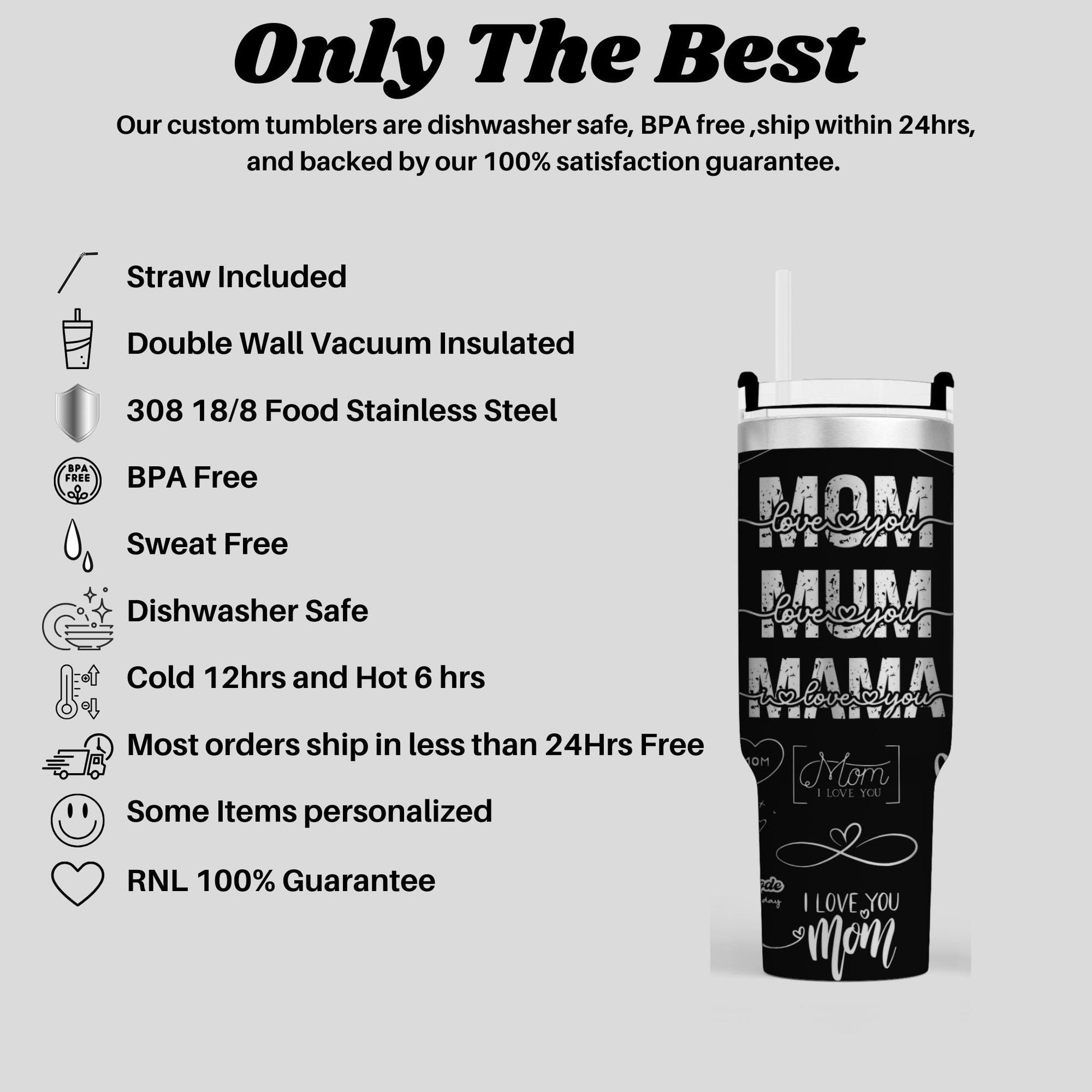 a black and white advertisement for a mother's day gift