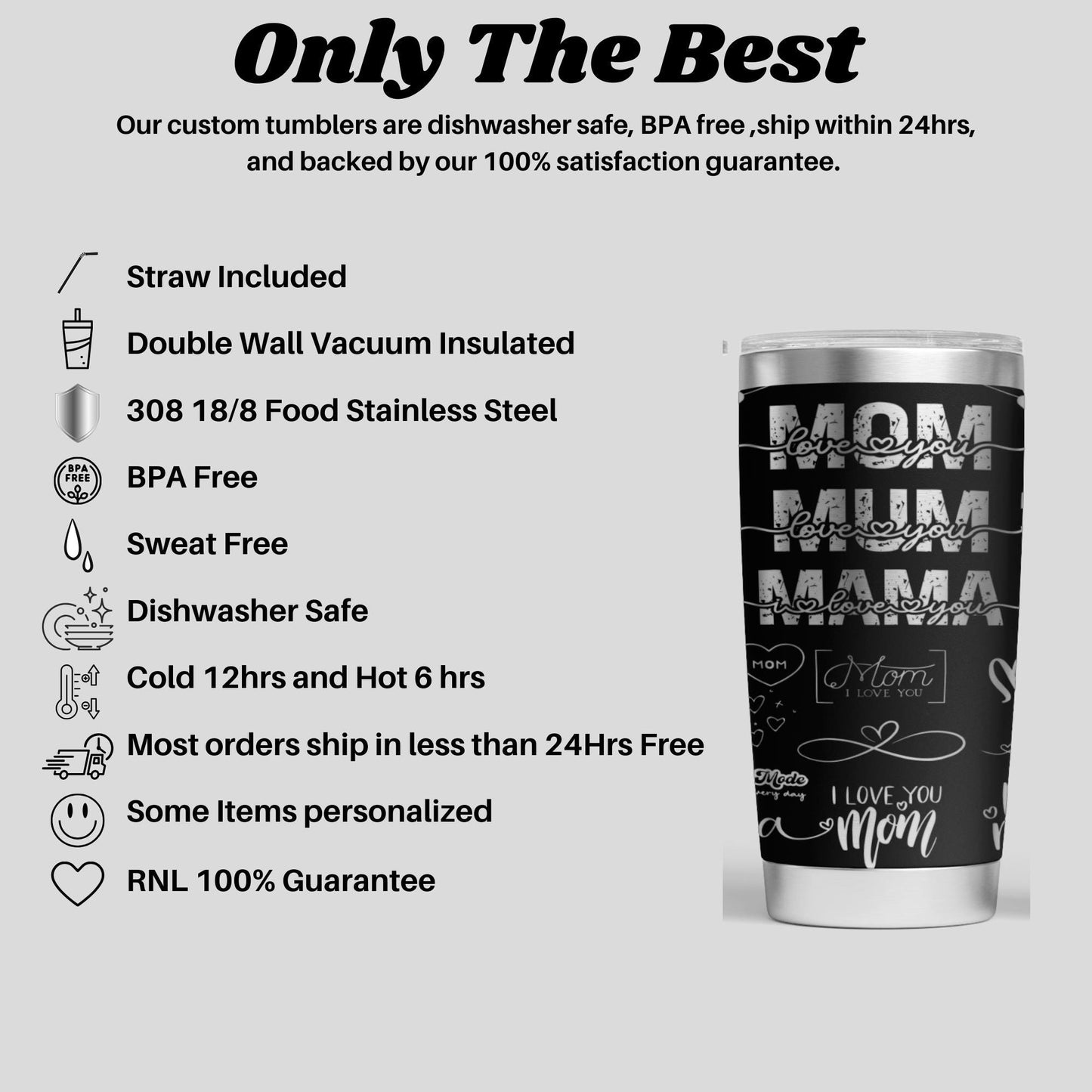 a coffee cup with the words mom mama on it