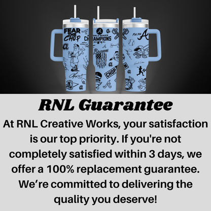 Atlanta Braves 40oz Baseball Tumbler - Americas Baseball Team