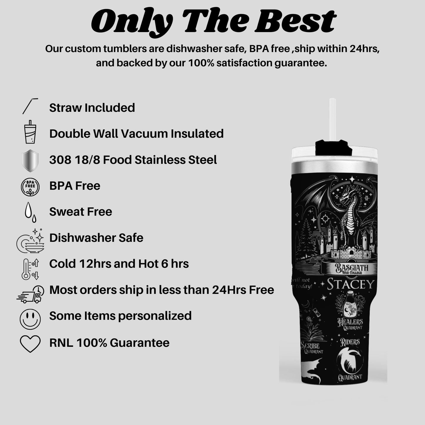 a black and white advertisement for a coffee cup