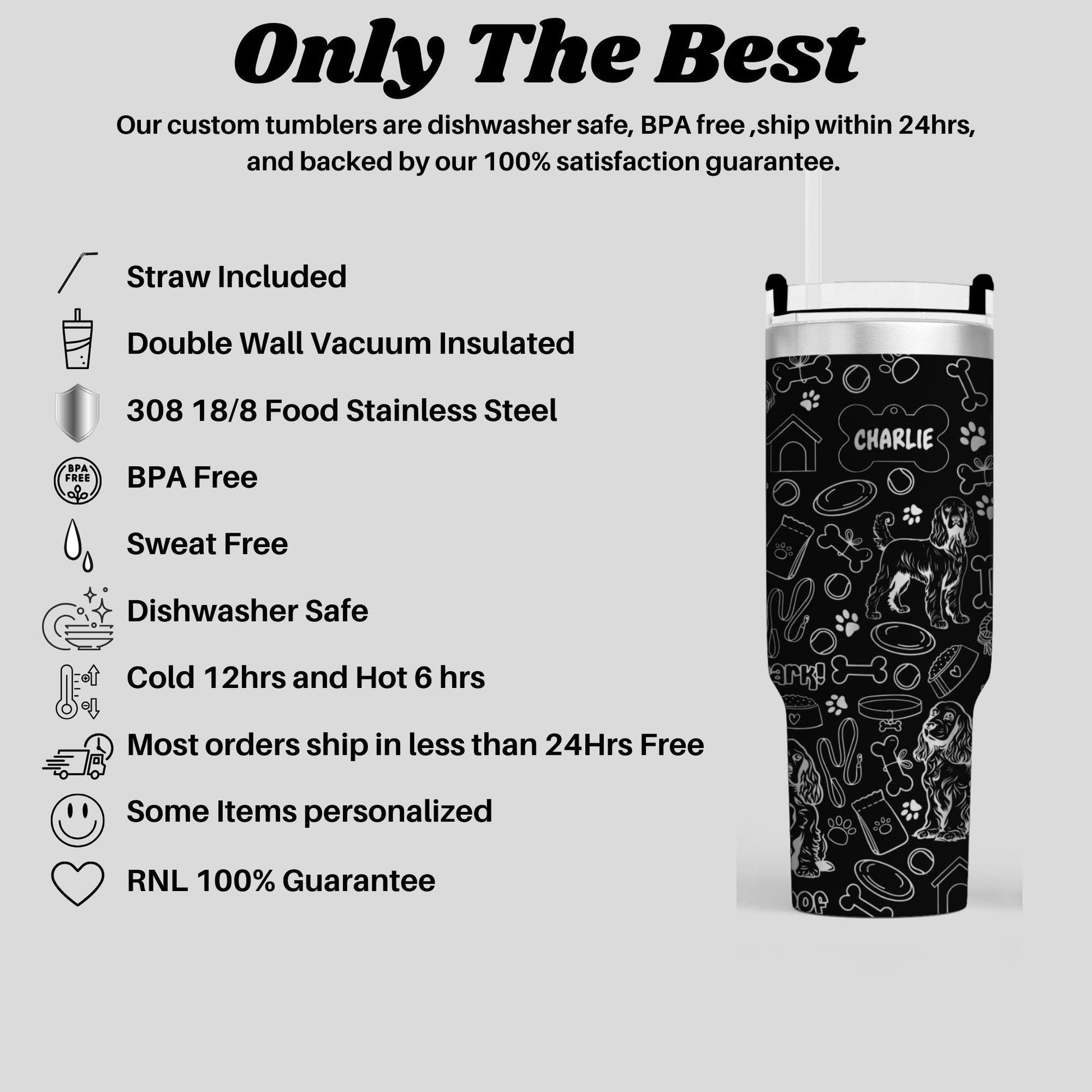 a black and white advertisement for a coffee cup