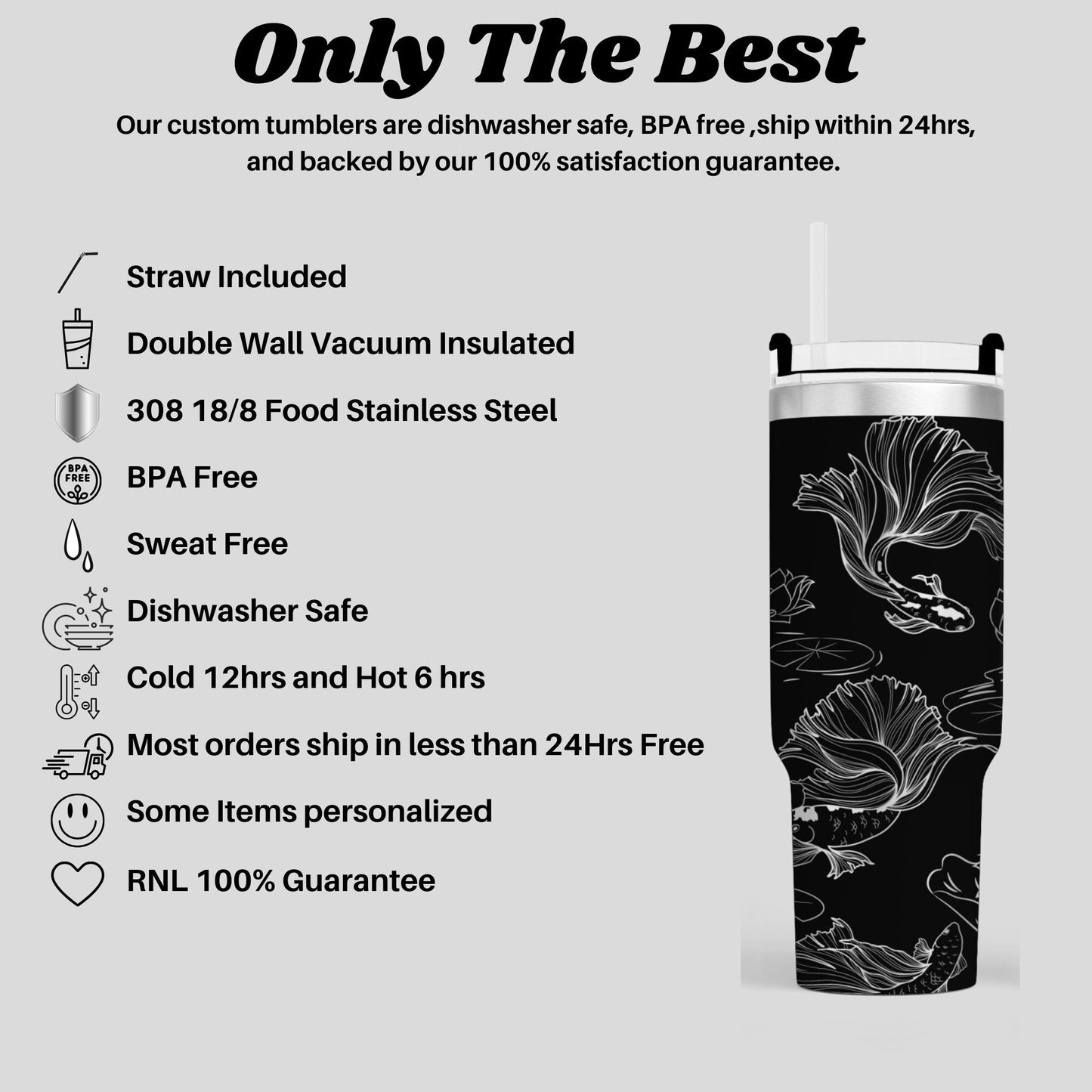 a black and white advertisement for a coffee cup