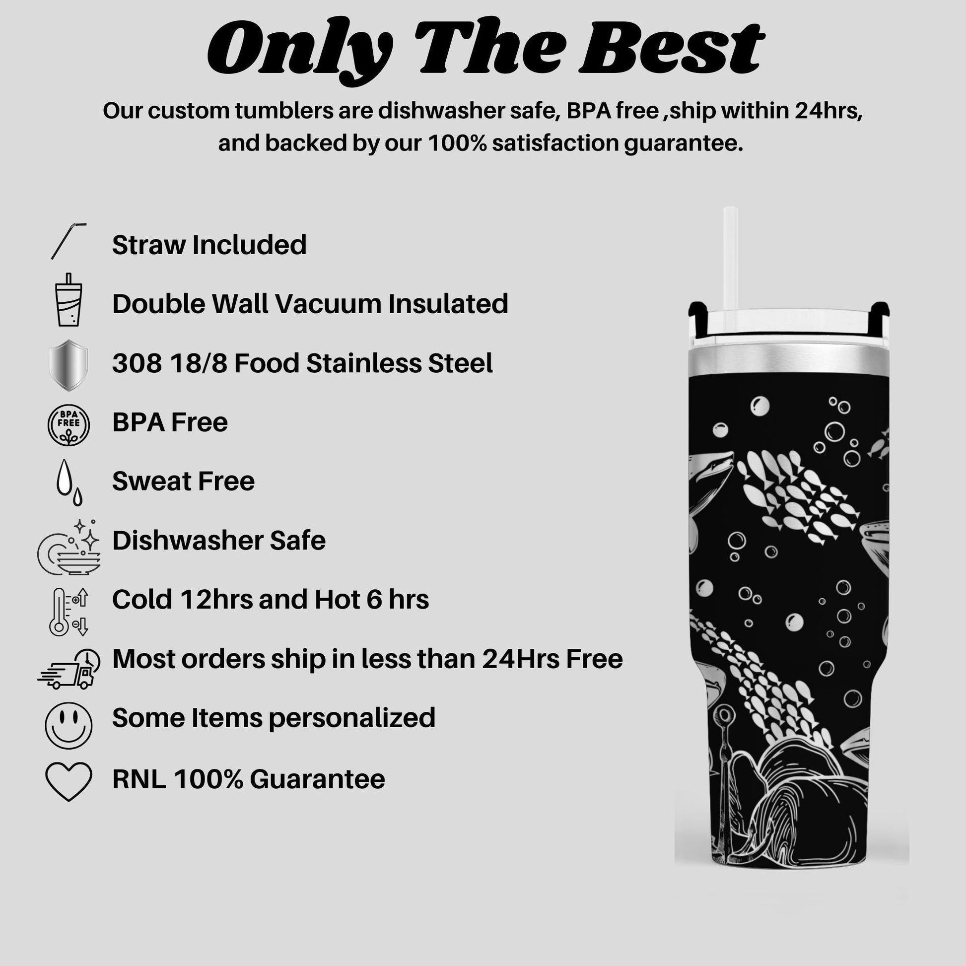 a black and white advertisement for a drink