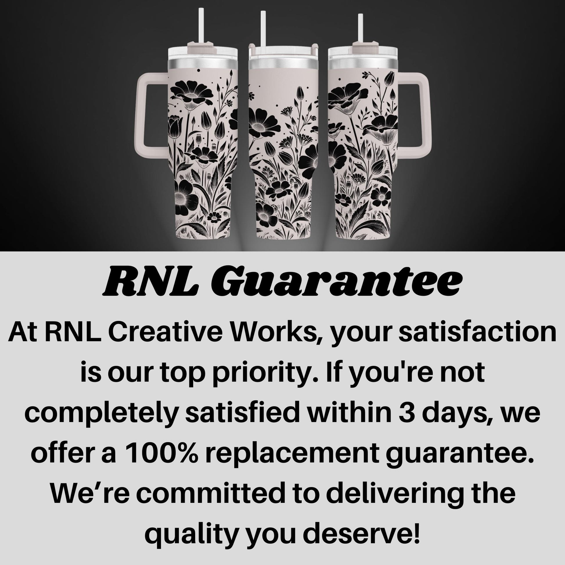 a black and white advertisement with two cups of coffee