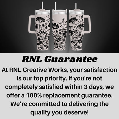 a black and white advertisement with two cups of coffee