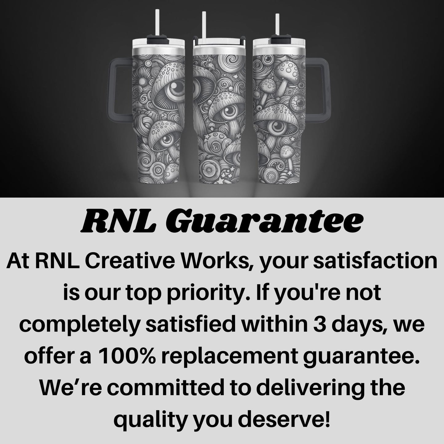 40oz engraved psychedelic mushroom tumbler gift custom laser engraved trippy boho cup for her unique hippie drinkware birthday present