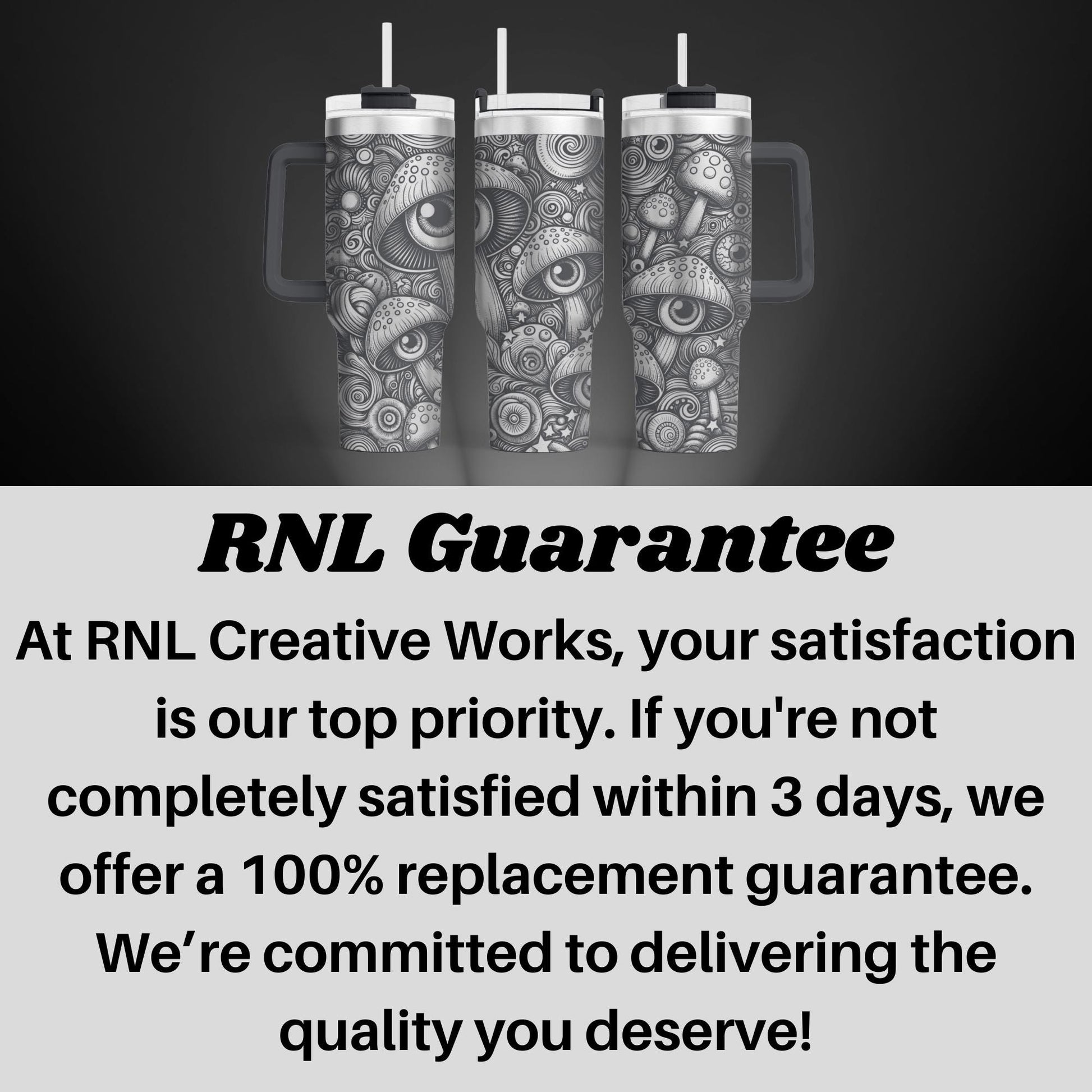 40oz engraved psychedelic mushroom tumbler gift custom laser engraved trippy boho cup for her unique hippie drinkware birthday present