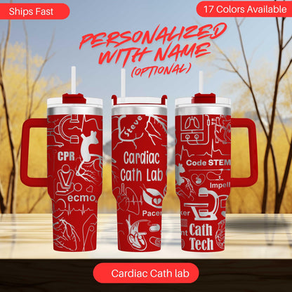 a set of three personalized travel mugs