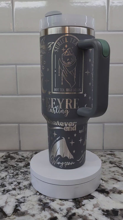 Valaris ACOTAR Starlight Night Court Smut Book Themed Engraved 40oz Tumbler |  Travel Mug | Perfect Gift for SJM Fans