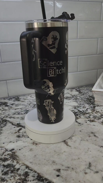 40oz Engraved Breaking Bad Tumbler: "The Blue Stuff" Edition