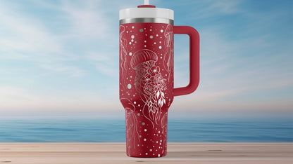 40oz JellyFish  Laser Engraved Tumbler – Custom Marine-Inspired Drinkware Featuring Jellyfish, Sea Jellies & Underwater Vibes