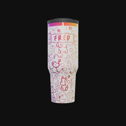 Scottish Terrier Personalized  Tumbler, Laser Engraved Cup, Scottie Dog Gift, Dog Mom Gift, Custom Name Insulated Tumbler