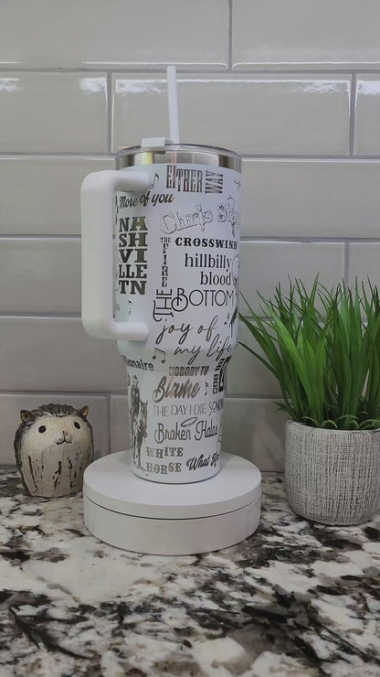 40oz Engraved Chris Stapleton Tumbler: "Tennessee Whiskey Warmth" Edition