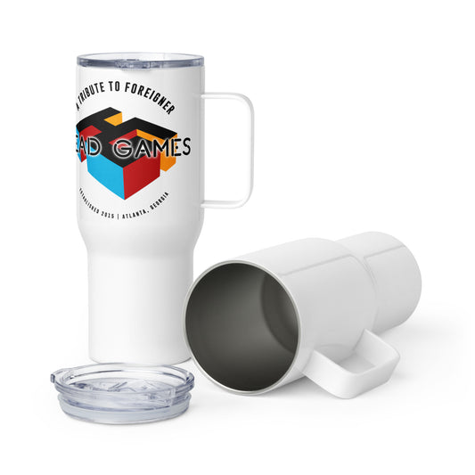Travel mug with a handle - Head Games - A Tribute Band
